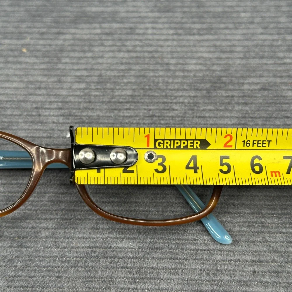 Juicy Couture JU 902 Y2K Eyeglasses Brown Blue Tortoise Shell Gold Charm Temples